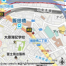 東京都千代田区飯田橋3丁目4-4周辺の地図