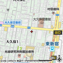 ウィステリア東新宿周辺の地図