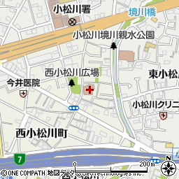 江戸川区役所　熟年人材センター・高齢者事業団周辺の地図