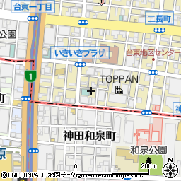 パークジャパン台東第１３駐車場周辺の地図