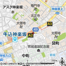 東京都新宿区岩戸町9周辺の地図