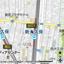 新大久保タイマッサージ　アンテレアモーラ周辺の地図