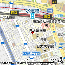 東京都千代田区神田三崎町周辺の地図