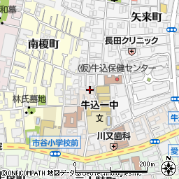 東京都新宿区北山伏町3-1周辺の地図