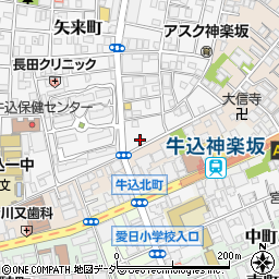 東京都新宿区矢来町83周辺の地図