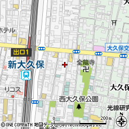 東京都新宿区百人町1丁目4-19周辺の地図
