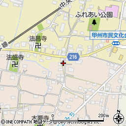 山梨県甲州市塩山下塩後652周辺の地図