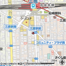 松屋 三鷹南口店周辺の地図