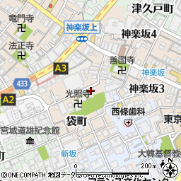 東京都新宿区袋町13周辺の地図