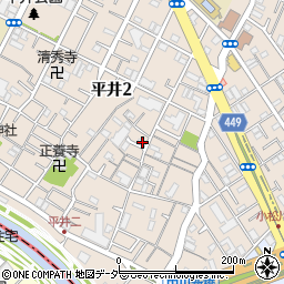東京都江戸川区平井2丁目11-28周辺の地図