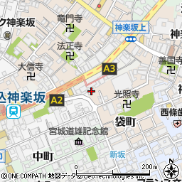 東京都新宿区袋町9-4周辺の地図
