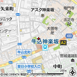東京都新宿区横寺町51周辺の地図