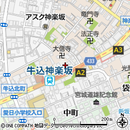 東京都新宿区箪笥町5周辺の地図