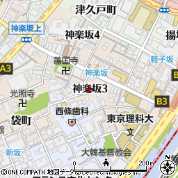 東京神楽坂組合周辺の地図