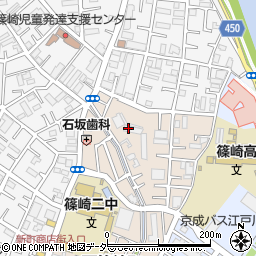 下篠崎町団地周辺の地図