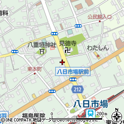 千葉県匝瑳市八日市場イ72周辺の地図