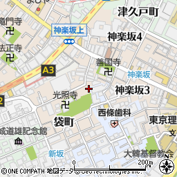 東京都新宿区袋町11周辺の地図