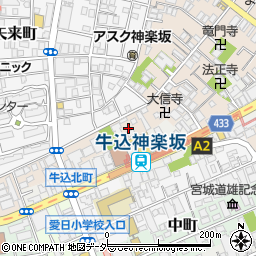 東京都新宿区横寺町50周辺の地図