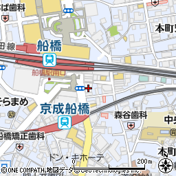 千葉県船橋市本町周辺の地図