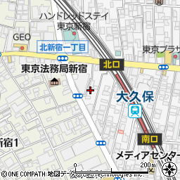 東京都新宿区百人町1丁目19-7周辺の地図