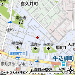 東京都新宿区原町2丁目周辺の地図