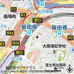 ファミリーマート飯田橋プラーノ店周辺の地図