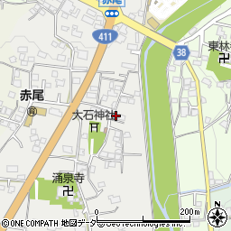 山梨県甲州市塩山赤尾645-2周辺の地図