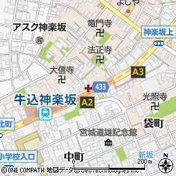東京都新宿区横寺町65周辺の地図