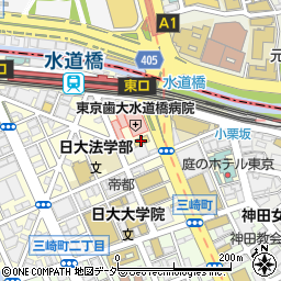 ファミリーマート水道橋駅東口店周辺の地図
