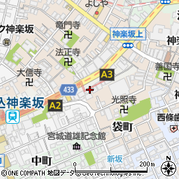 東京都新宿区岩戸町14周辺の地図
