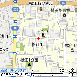 東京都江戸川区松江1丁目周辺の地図