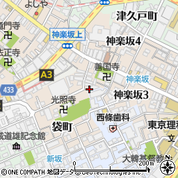 東京都新宿区袋町10周辺の地図