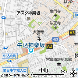 東京都新宿区箪笥町4周辺の地図