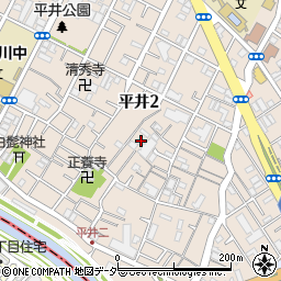 東京都江戸川区平井2丁目11-13周辺の地図