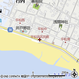 平松浜区民館周辺の地図