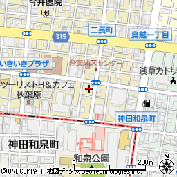 東京都台東区台東1丁目15周辺の地図