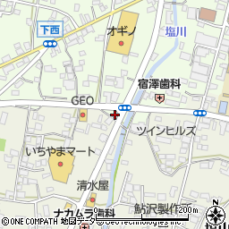 フタバ塩山店生地周辺の地図