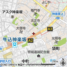 東京都新宿区横寺町37-39周辺の地図