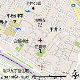 東京都江戸川区平井2丁目13-1周辺の地図