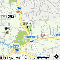 諏訪神社児童遊園周辺の地図