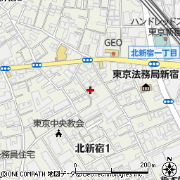 プレールドゥーク北新宿２周辺の地図