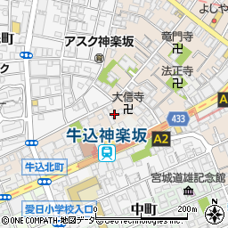 東京都新宿区横寺町47周辺の地図