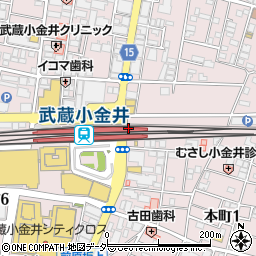 ニッポンレンタカー武蔵小金井駅前営業所周辺の地図