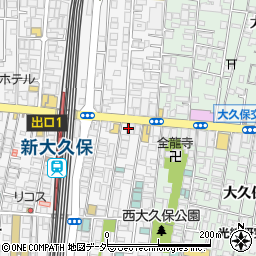 スムカフェ レンブラントキャビン新宿新大久保内周辺の地図