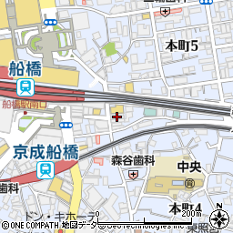 備長炭焼きと博多もつ鍋の個室居酒屋 TENMA 船橋駅前店周辺の地図
