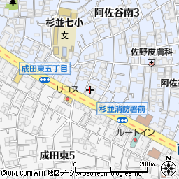 東京都杉並区阿佐谷南3丁目7-4周辺の地図