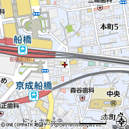 千葉県船橋市本町4丁目1-12周辺の地図
