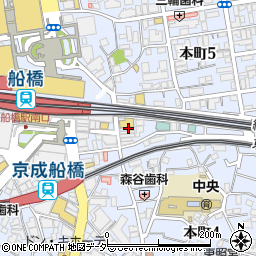 #カキもビールも生がスキ 船橋駅前店周辺の地図
