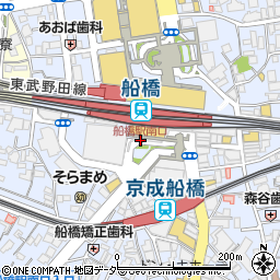船橋駅南口周辺の地図