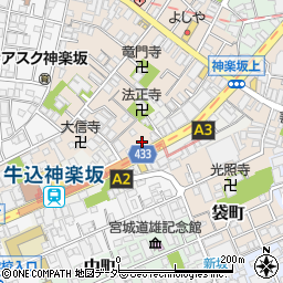 東京都新宿区横寺町67周辺の地図